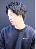 透けバングワイルドアップバングオールバックショートウルフ