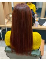 ヘアサロンアンドヘアメイクディー(hair salon hair make D)&nbsp;仙台D　ビタミンカラー  ハイローを活かしてレッドブラウン
