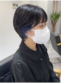 ブルー×インナーカラー×イヤリングカラー