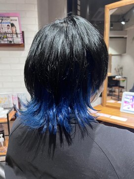 ビス ヘア アンド ビューティー 西新井店(Vis Hair＆Beauty) 20代30代ウルフインナーカラー立体感小顔丸み乾かすだけ
