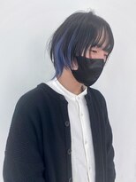 ギグスダブル 栄久屋大通店(gigs double)&nbsp;マッシュウルフ×インナーカラー /ブルー