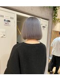 ボブ × グレージュカラー