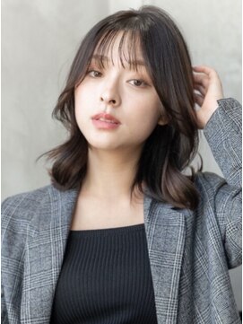 オースティン 調布アミックス(AUSTIN) 大人かわいい前髪セシルカットココアブラウンフリンジウェーブ