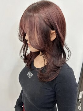 イーラ(era) RENYA ミディアムレイヤーボルドーカラーシアカラー イメチェン