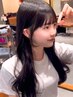 前髪+顔周りカット+コテ巻きおろし　￥5500
