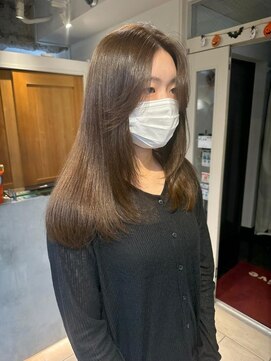 テトラ バイ ネオリーブ 横浜西口店(tetra by neolive) ブリーチなしワンカラー　透明感ベージュ