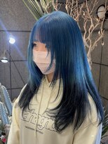 ゼスト フィーノ(ZEST fino)&nbsp;ザクザクレイヤー+ビビッドブルー+落とせる裾カラー