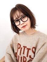 オルセン(OLSEN)&nbsp;ブリーチなし/ブラウン・ベージュ/ボブ・ショート/前髪あり/20代