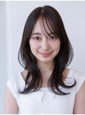 韓国レイヤー顔周りカット透明感カラー髪質改善艶髪シースルー