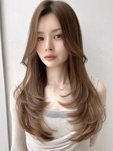 バイオレットジェム(Violet`jem) レイヤーカットワンカールミルクティーベージュ小顔ヘアRI-65