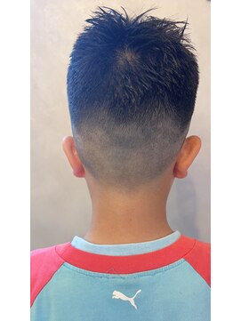 あずママの床屋さん 朝茶 上長めソフトモヒカン