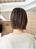 【王道ヘア】1番人気の切りっぱなしボブ