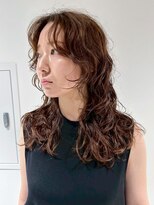 シオン(shion)&nbsp;ロングおくれ毛グレージュ暗めカラー韓国ヘア_ba562551