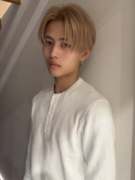 ルアウハク 梅田(LUAU Haku) 【REN】センターパート ホワイトベージュ