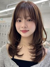 エジョン 三鷹店(Aejon)&nbsp;三鷹レイヤーカット韓国ダブルカラー顔周り前髪カットボブ