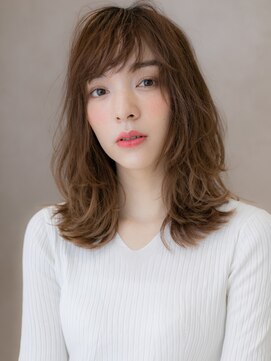 モッズヘア 越谷(mod's hair) 斜めバングエンドカラー大人ガーリークラゲヘアーX越谷20代30代