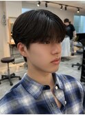 シースルーマッシュニュアンスパーマダウンパーマ韓国ヘア下田