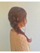 ヘアメイク オブジェ(hair make objet) ブラウンピンクのグラデーション カラー