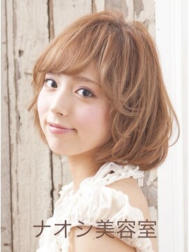 ナオシ 田原台店(nao c) 【奈良/生駒nao*c】大人かわいい小顔☆ナチュラルバルーンボブ