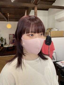 ニッカ(nicca) 大人可愛いマッシュウルフ＿ピンクカラー×レイヤーミディアム