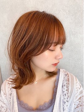 ルームバイシー 新宿(Loom. by Sea) ブラウンカラー/透明感カラー/ツヤ感カラー/ミディアムボブ