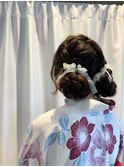 浴衣ヘア/浴衣着付け/花火大会/お祭り/デート/ツインアレンジ