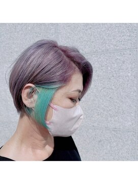 ヘアサロン ハーツ(hair salon HEARTS) パープル、ミントグリーン