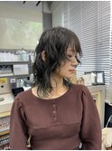 ウルフにニュアンスなパーマでおしゃれヘア