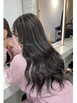 ブレンド 渋谷(BLend)&nbsp;ハイライトカラーマチルダボブインナーグレージュ前髪