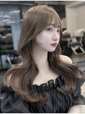 上品可愛いくびれロング*ブリーチなしカラー【木南育】