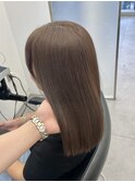 地毛からワンカラーで作る透明感カラー♪