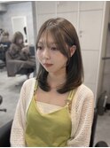 【韓国風】20代、30代◎薄め前髪ミディアムレイヤー
