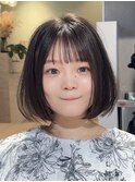 （ボブヘア/内巻き/巻ける縮毛矯正/前髪/ショートボブ）
