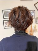 マッシュショートボブ×耳掛けアレンジ