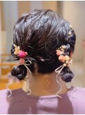 ツイン羊ヘア　～結婚式お呼ばれヘアアレンジ～