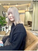 20代30代大人可愛いダブルカラーブリーチ外はねロブ
