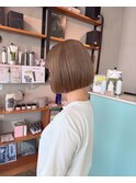 ミニボブ×ミルクティーベージュ