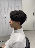 神保町ラフカールブルーブラックメンズスパイキーショートmen's