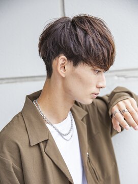 シティ(CITY) フェザーパーマブルーブラックサーフカールスパイキーショート