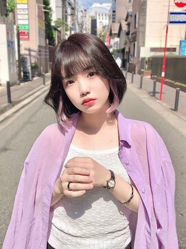 カルフール ロハス 草加東口店(Carrefour LOHAS) フェイスフレーミング・ペールピンク・華やかヘア・ガーリーヘア