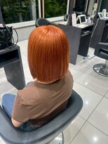 アース 南福島店(HAIR&MAKE EARTH)&nbsp;ブリーチ1回でできるオレンジカラー
