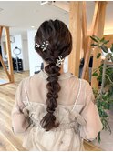 結婚式お呼ばれヘアアレンジ編み下ろし