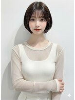 アース 大曽根店(HAIR&MAKE EARTH) earthショートレイヤーボブミルクティー丸みショートボブ