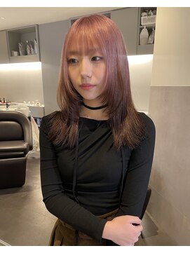 ニコフクオカヘアーメイク(NIKO Fukuoka Hair Make) 《NIKO》冬のピンクベージュ♪ルーツカラー×レイヤーカット