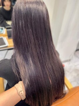 ユニ バイ マグ 長野店(Uni.by Mag) 暗め透明感カラーブリーチWカラーラベンダーカラーグレージュ