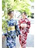 【お電話でご確認下さい!】浴衣着付け・ヘアセット・ポイントメイク¥8800