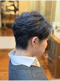 鎌倉メンズセンターパートフェザーパーマ２０代３０代