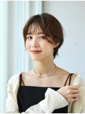 細めハイライトのニュアンスショート