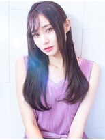 ルーヴル 西宮北口(Louvre)&nbsp;【シースルーバング☆くすみカラー】ラベンダーカラー大人ロング