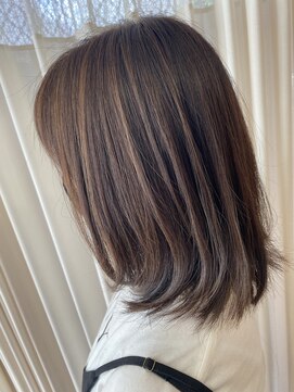 フレア 心 武庫之荘(flare) #ハイライトカラー#鎖骨ミディアム